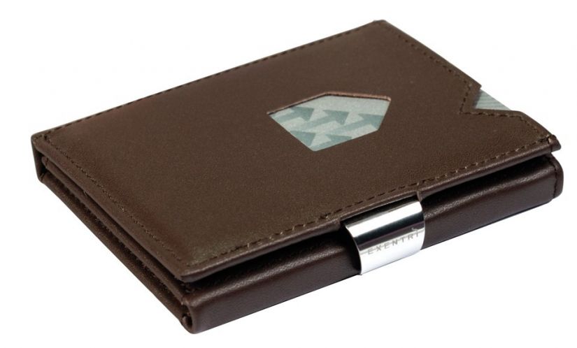Exentri Nubuck Leather Wallet (RFID-Block), Brown