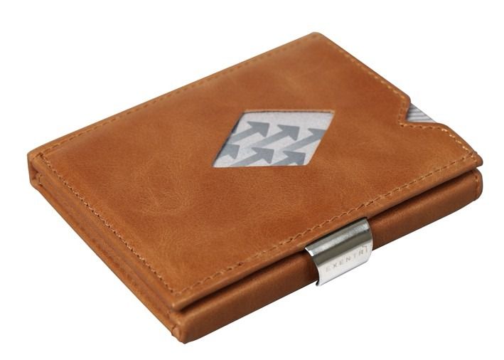 Exentri Leather RFID-suojattu lompakko, konjakki