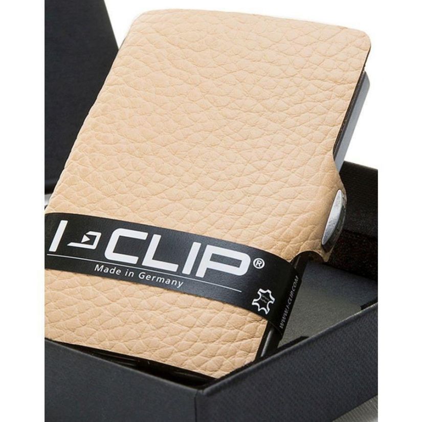 I-CLIP I-CLIP Pilot Leather Wallet, Cream