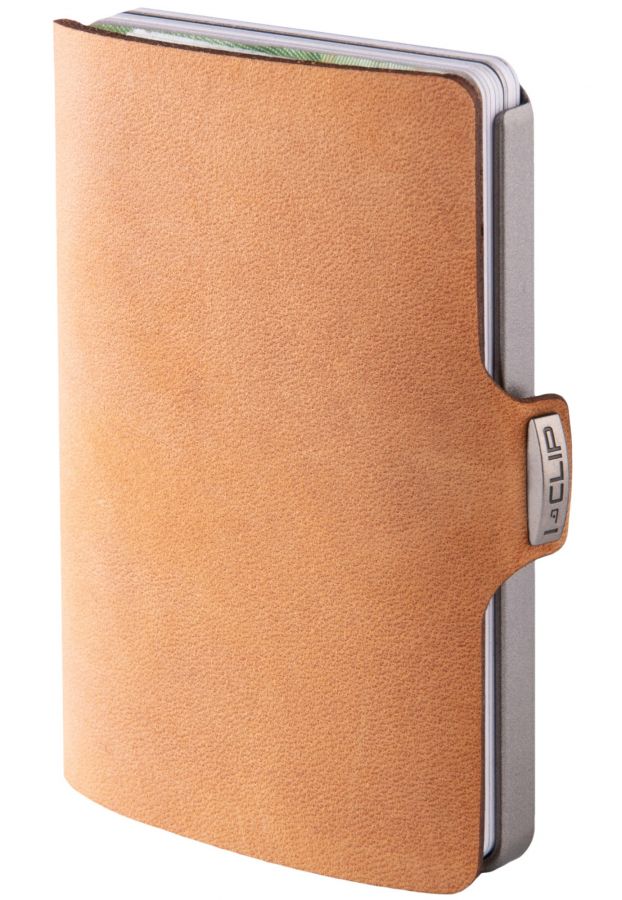 I-CLIP I-CLIP Soft Touch Leather Wallet, Caramel