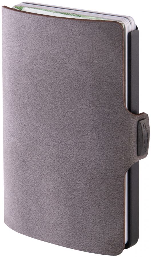 I-Clip Soft Touch Leather Wallet, Slate