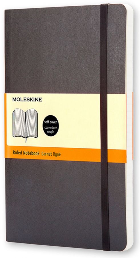 Moleskine Classic Pocket pehmeäkantinen muistikirja viivoilla, musta