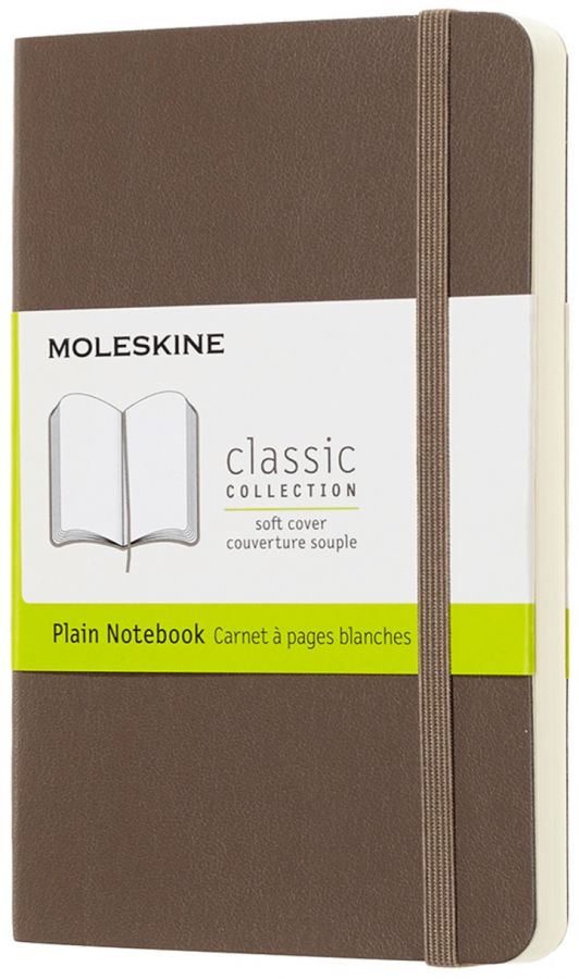 Moleskine Classic Pocket Notebook Plain, brown