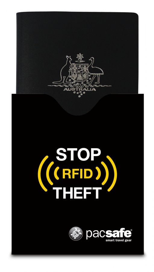 Pacsafe 50  RFID-suojattu passikotelo, musta