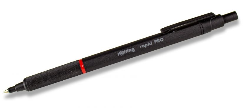 Rotring Rapid Pro Ballpoint Pen Matt black with Refill M-Blue