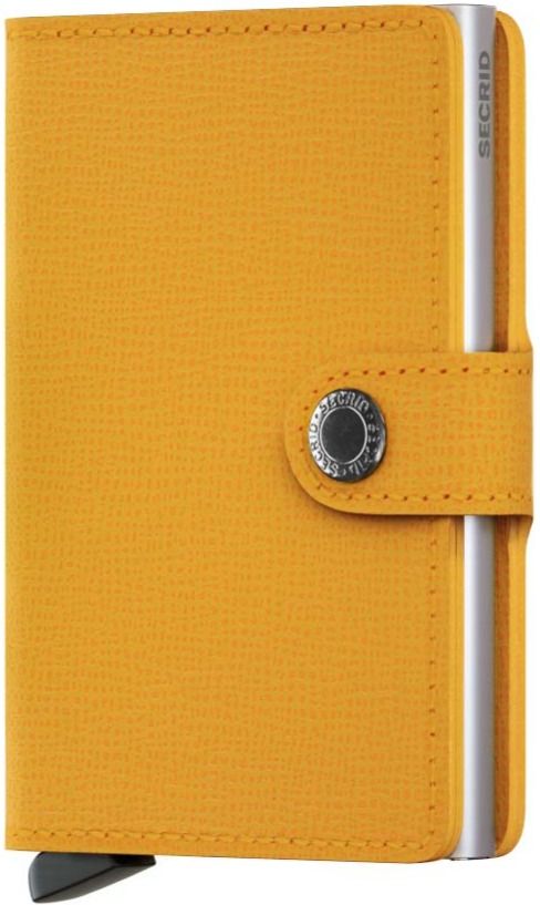 Secrid Miniwallet Leather Wallet, Crisple Amber