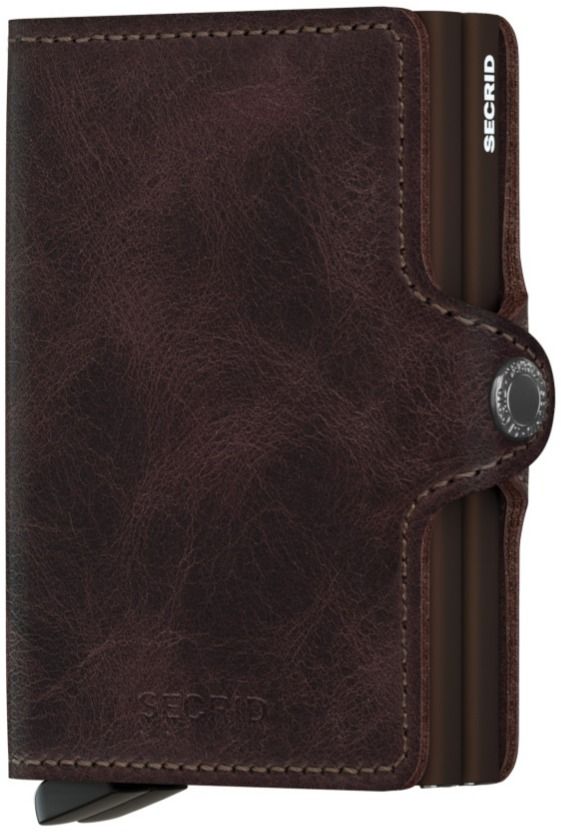 Secrid Secrid Twinwallet Leather Wallet, Vintage Chocolate