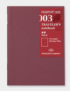 Traveler’s Notebook Passport muistikirjan varapaperi, kuvioimaton