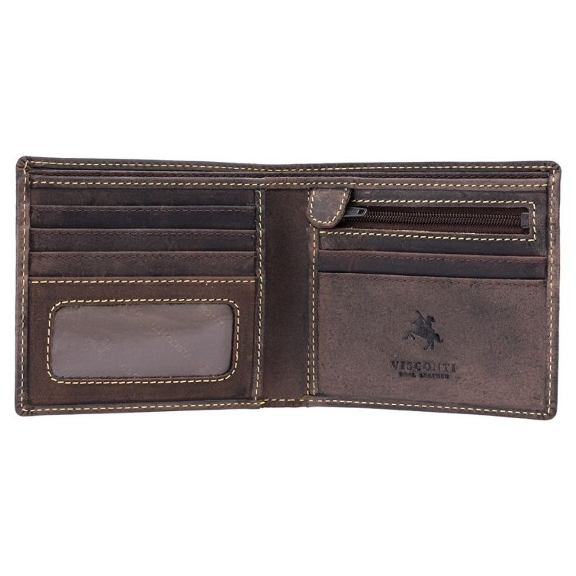 Visconti Visconti Shield RFID Blocking Wallet, Oil Brown