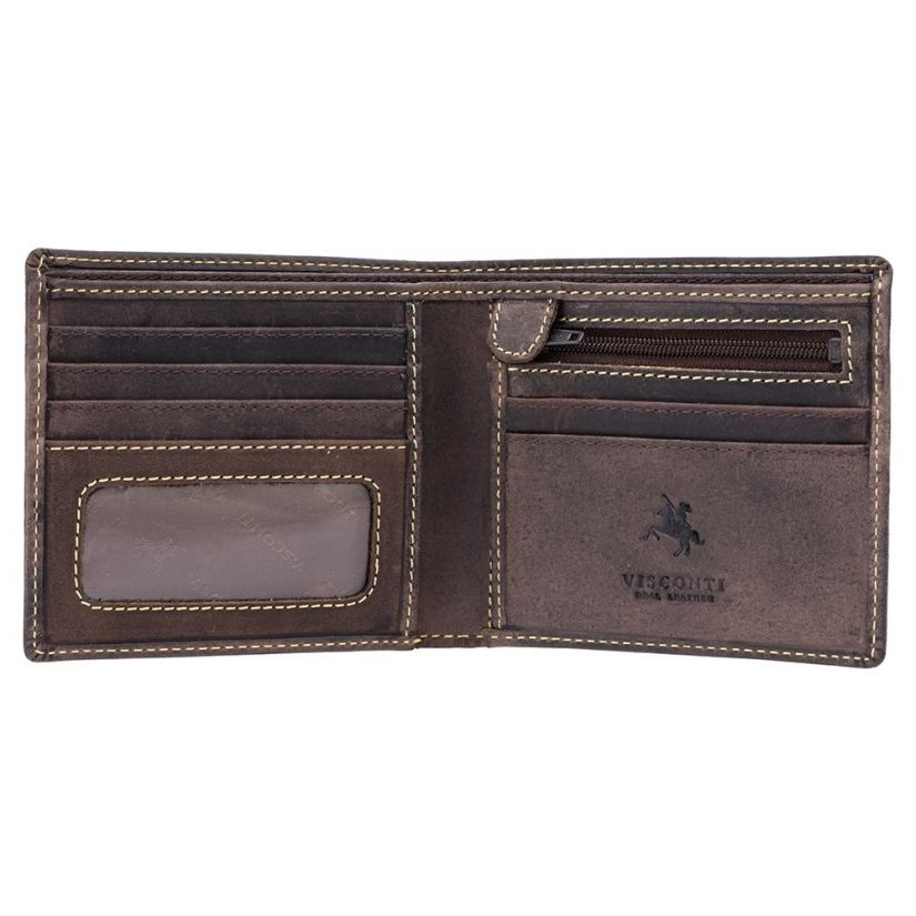 Visconti Shield RFID Blocking Wallet, Oil Brown