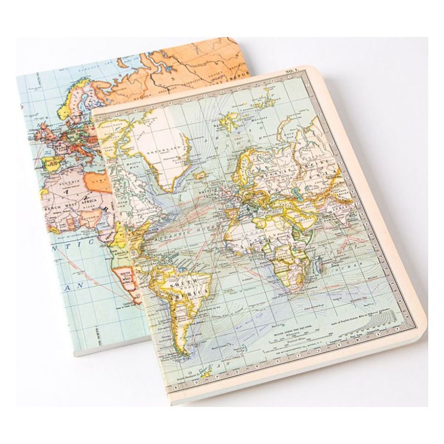 Cavallini & Co. Notebooks Vintage Maps, 2 pcs