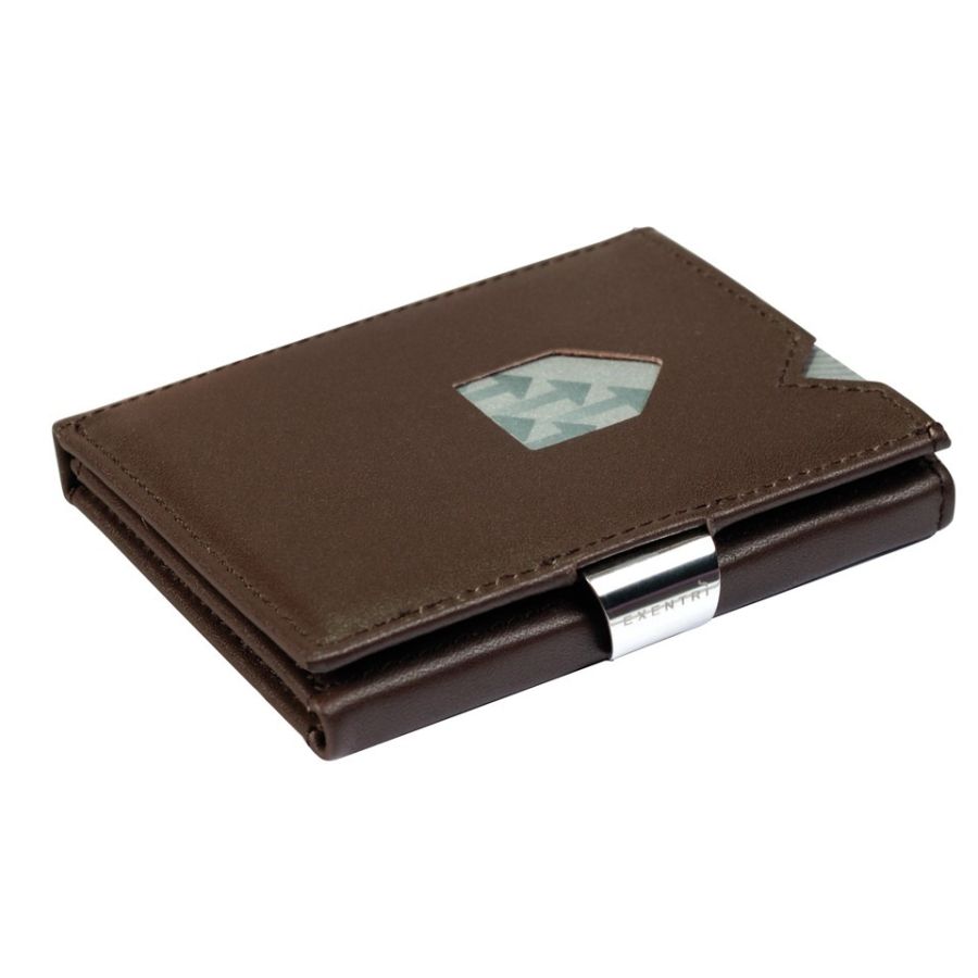 Exentri Leather RFID-suojattu lompakko, ruskea