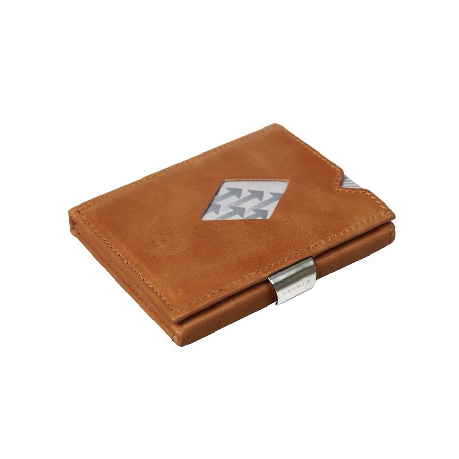 Exentri Leather Wallet (RFID-Block), Cognac