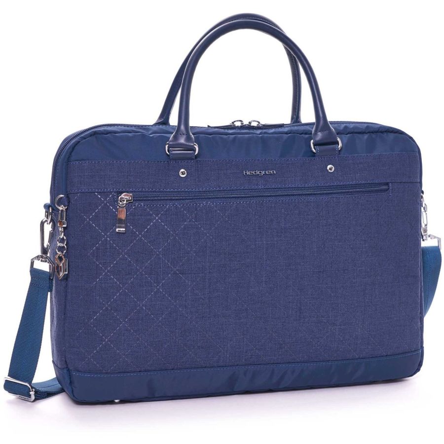 Hedgren Diamond Star Opal Attache Womens Bag 13", Dress Blue