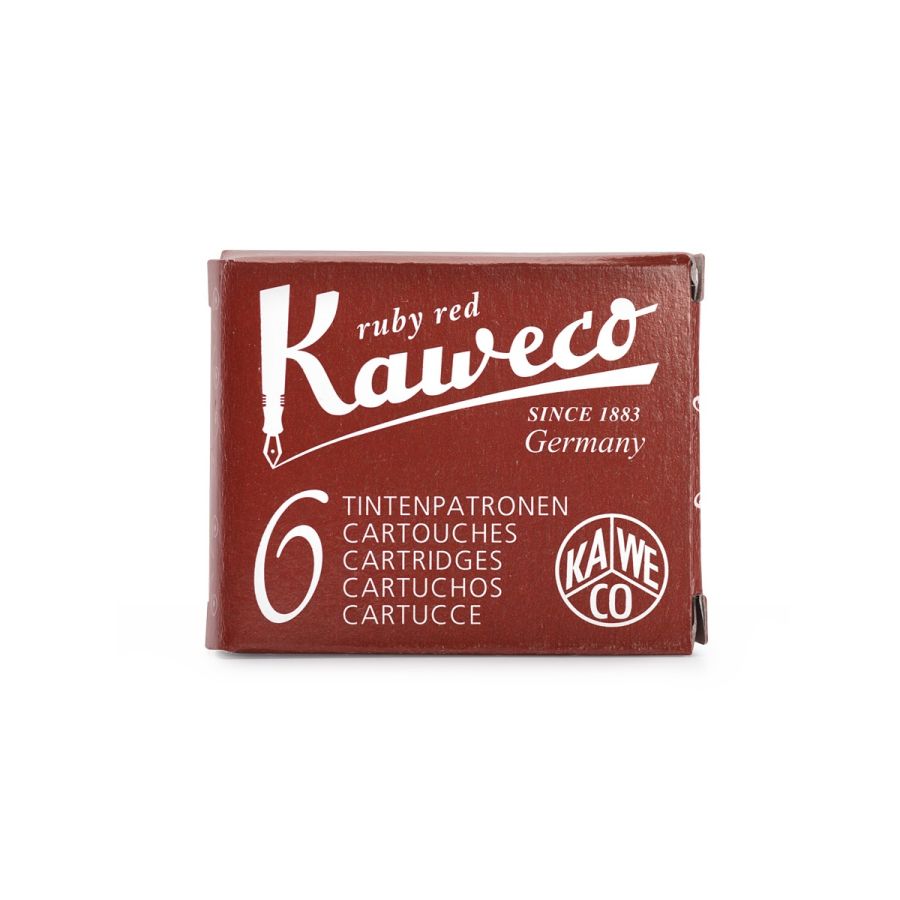Kaweco Ink Cartridges 6-pack mustepaketti, punainen