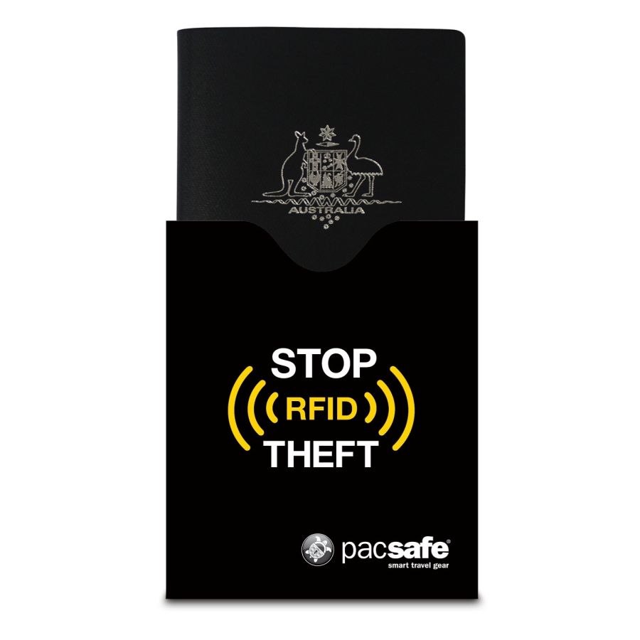 Pacsafe 50  RFID-suojattu passikotelo, musta