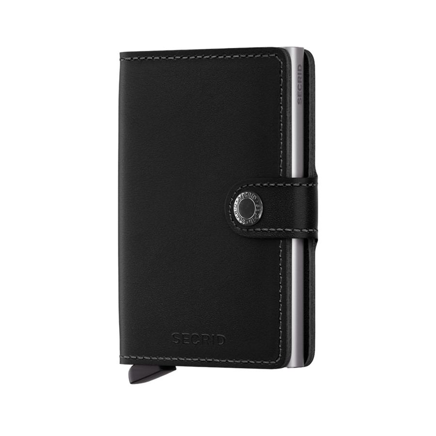 Secrid Miniwallet Leather Wallet, Original Black