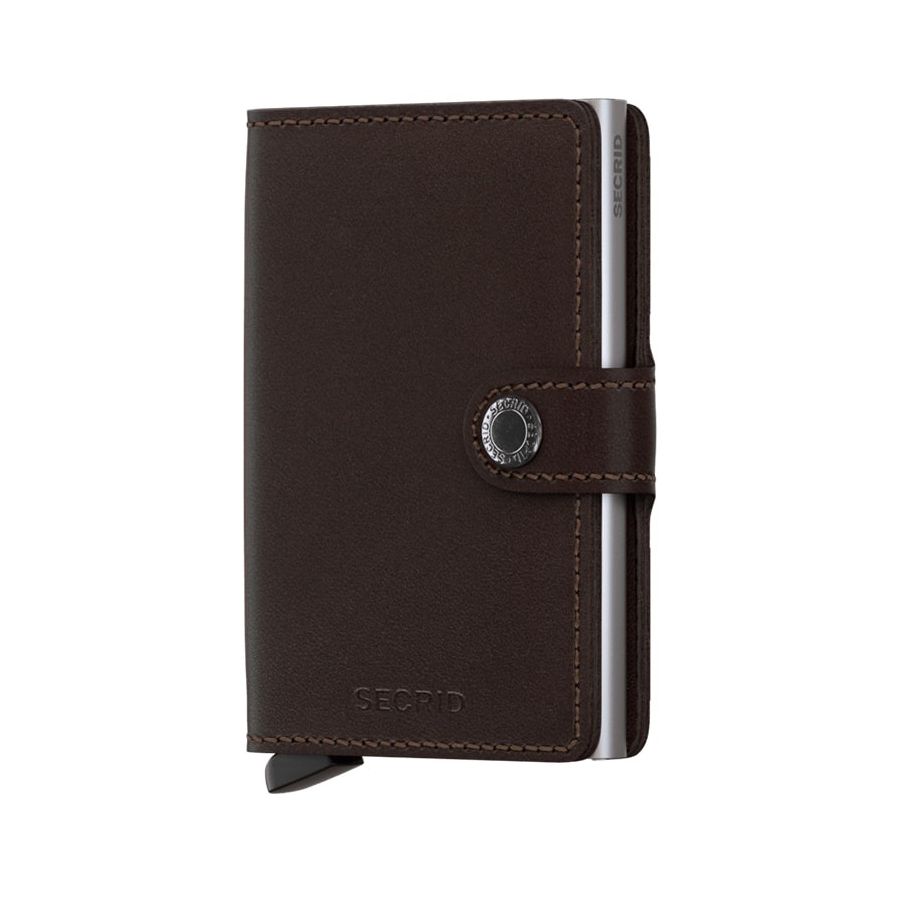 Secrid Miniwallet Leather Wallet, Original Dark Brown