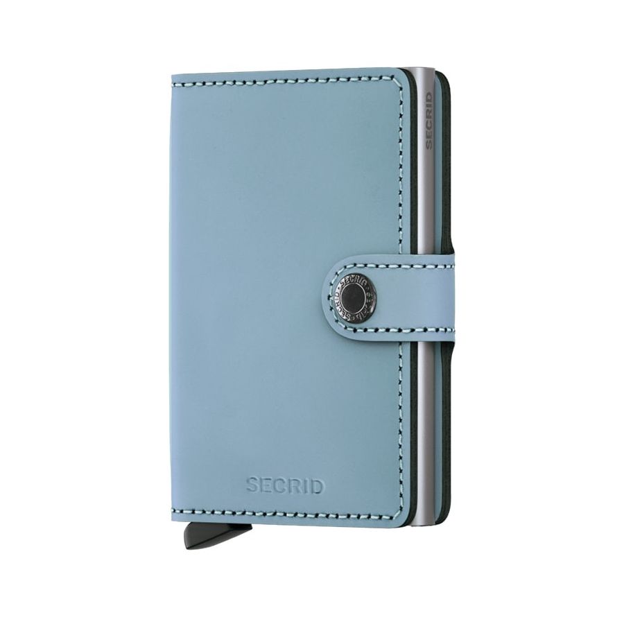 Secrid Miniwallet Leather Wallet, Matte Blue