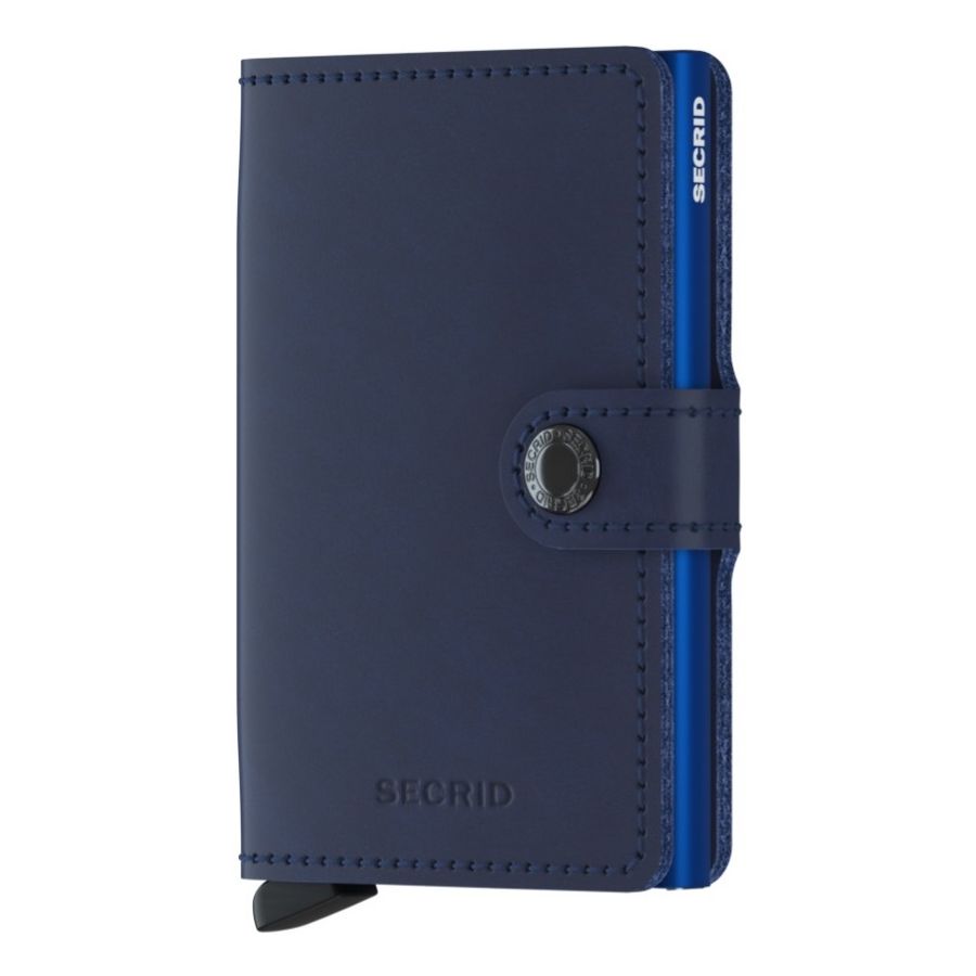 Secrid Miniwallet Leather Wallet, Original Navy-Blue