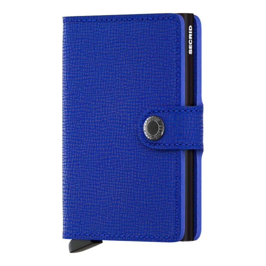 Secrid Miniwallet Leather Wallet, Crisple Blue-Black