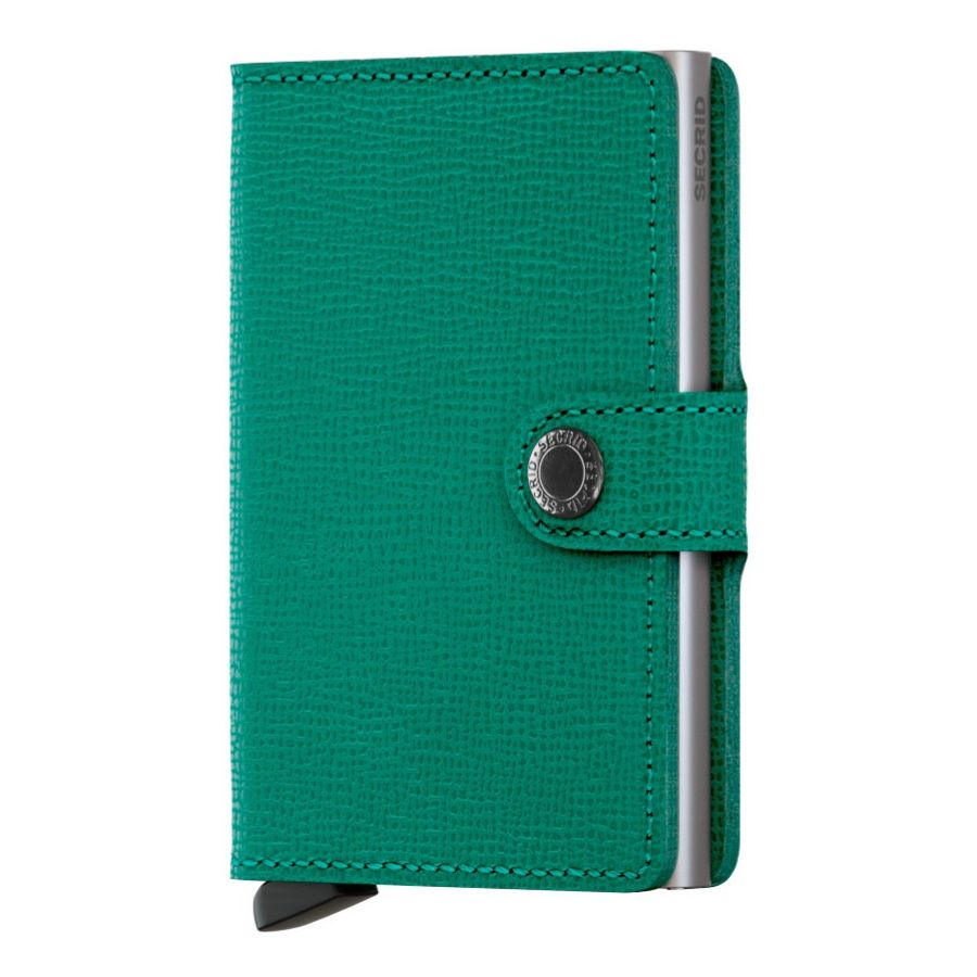 Secrid Miniwallet Leather Wallet, Crisple Emerald