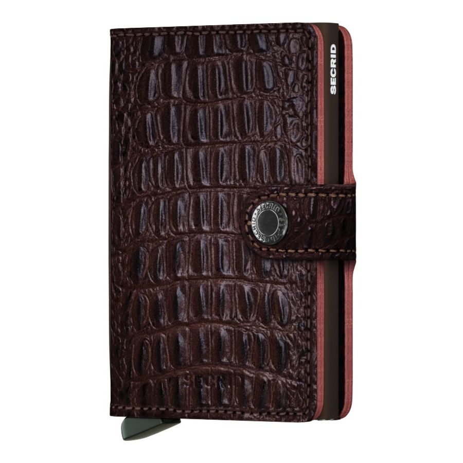 Secrid Miniwallet Leather Wallet, Nile Brown