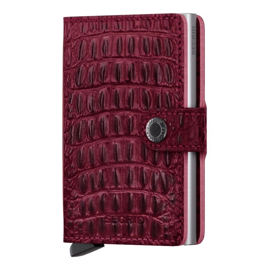Secrid Miniwallet Leather Wallet, Nile Red