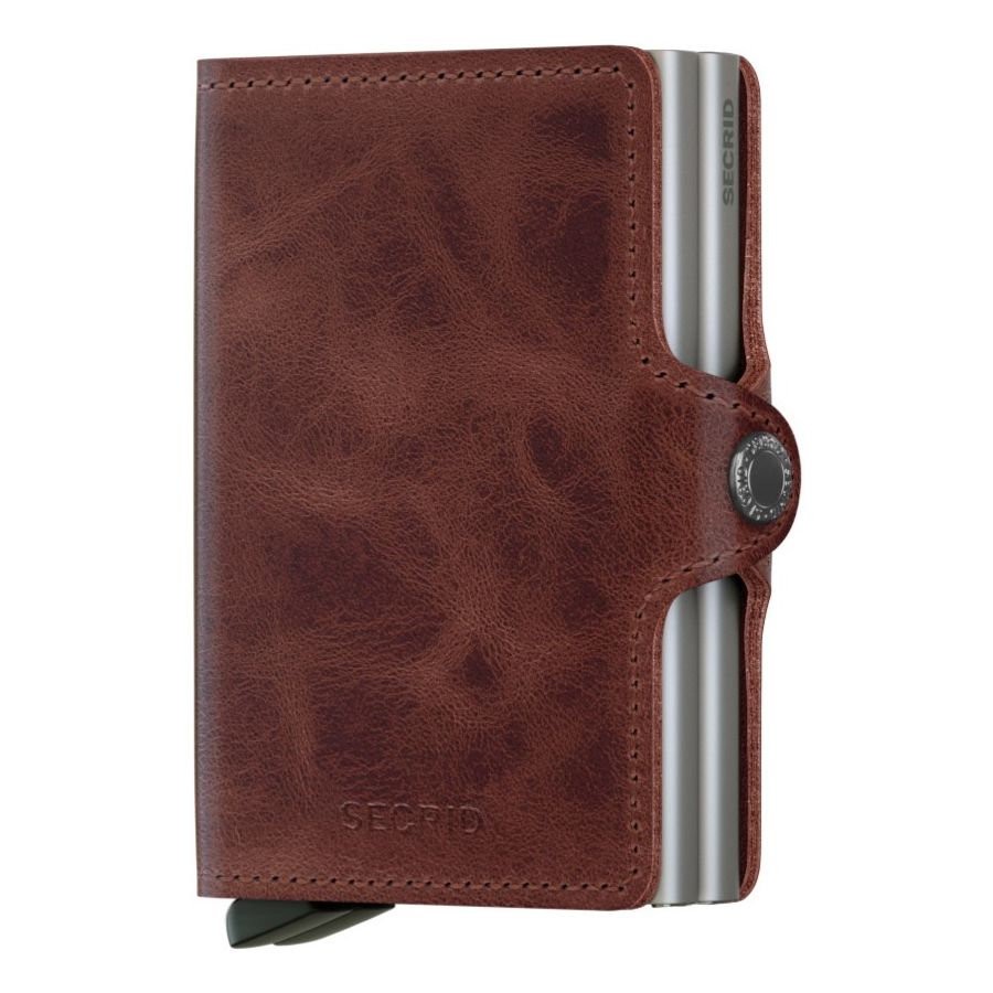 Secrid Twinwallet Leather Wallet, Vintage Brown