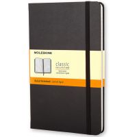 Moleskine Classic Large kovakantinen muistikirja viivoilla, musta
