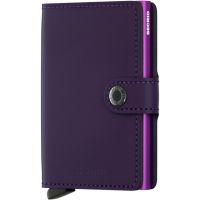 Secrid Miniwallet Leather Wallet, Matte Purple