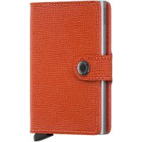 Secrid Miniwallet Leather Wallet, Crisple Orange