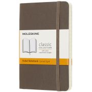 Moleskine Classic Pocket pehmeäkantinen muistikirja viivoilla, ruskea