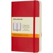 Moleskine Classic Pocket Notebook ruled, red