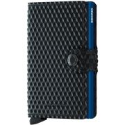 Secrid Miniwallet Leather Wallet, Cubic Black-Blue