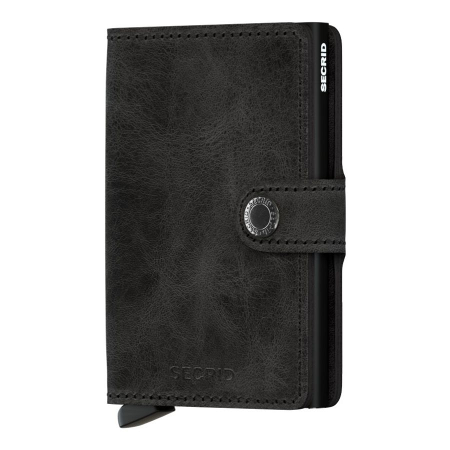 Secrid Miniwallet Leather Wallet, Vintage Black